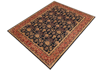 handmade Transitional Kafkaz Chobi Ziegler Blue Rust Hand Knotted RECTANGLE 100% WOOL area rug 9 x 12